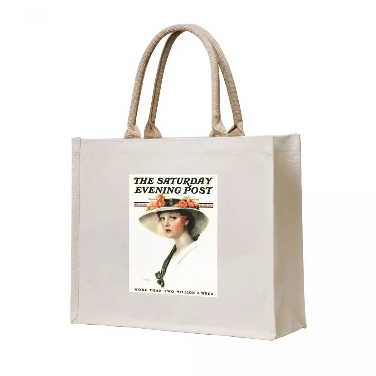 

THE SATURDAY EVENING POST : Vintage 1915 Magazine Advertising Print Tote Bag Handbags tote bag screen canvas bags Shopper bag