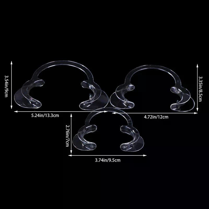 

5Pcs Transparent Dental C-shape Plastic Cheek Retractor Lip Mouth Opener Intraoral Dentist Orthodontic Tool For Tooth Whitening