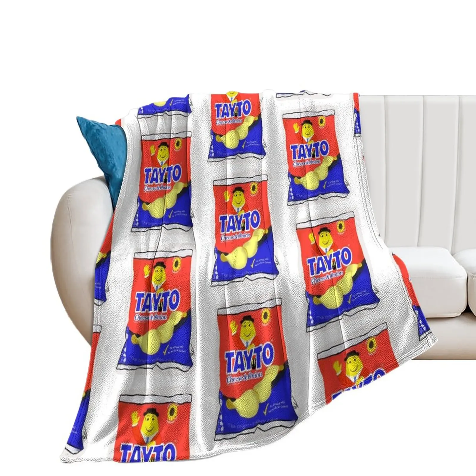 Tayto cheese and onion Irish Throw Blanket Soft Plaid for babies Kid'S Blankets