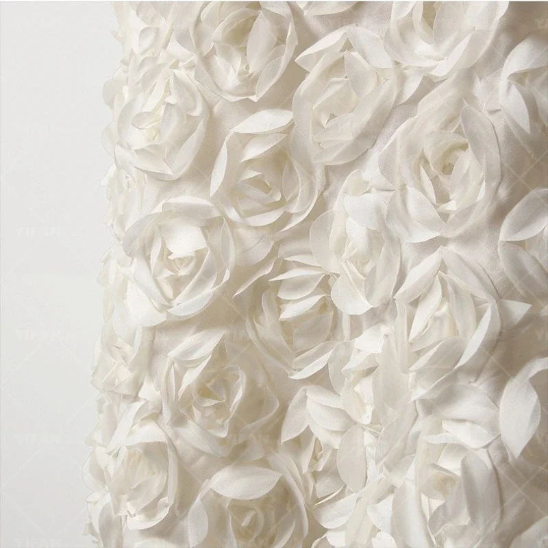 

Шифоновая ткань высокой плотности с 3D вышивкой для свадебных платьев, дизайнерская ткань для детской одежды и одежды