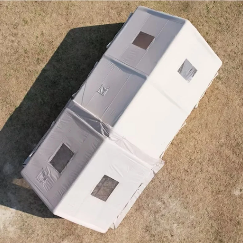 Strovan ODM/OEM barato súper grande 3 habitaciones 1 salón tienda de cuatro estaciones aire inflable portátil tienda de campaña al aire libre para fiestas