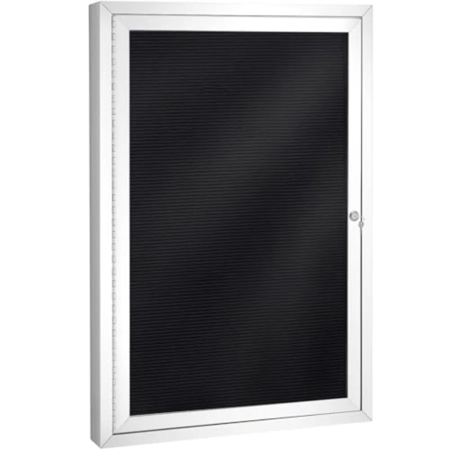 

Outdoor Lockable Letter Bulletin Board Shatter Resistant Display Cases Wall Mount Message Board with Swing Door,36x24 inches