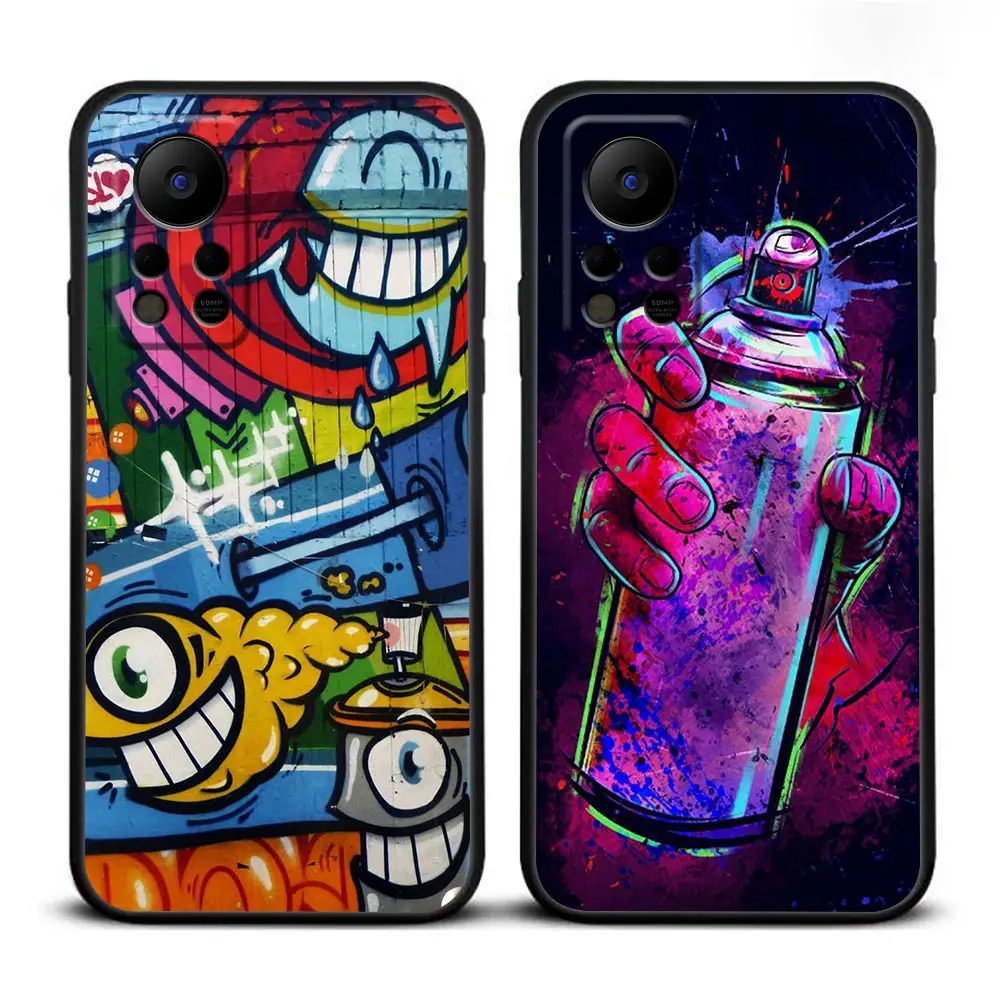 Street Graffiti Spray Painting Case For Infinix TECNO SPARK 7 6 Air Go 5 Pro HOT 30 30I 20 20I 20S 12 12I 11 11S 10 10I 10S Case