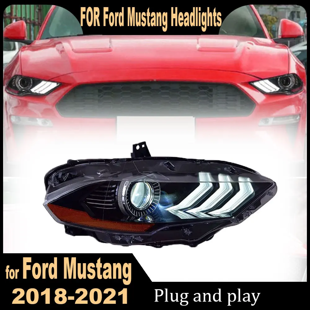 

Full LED Headlights for Ford Mustang 2018 2019 2020 2021 Headlamp Assembly DRL Sequential Turn Signal car Led Lights Accessory