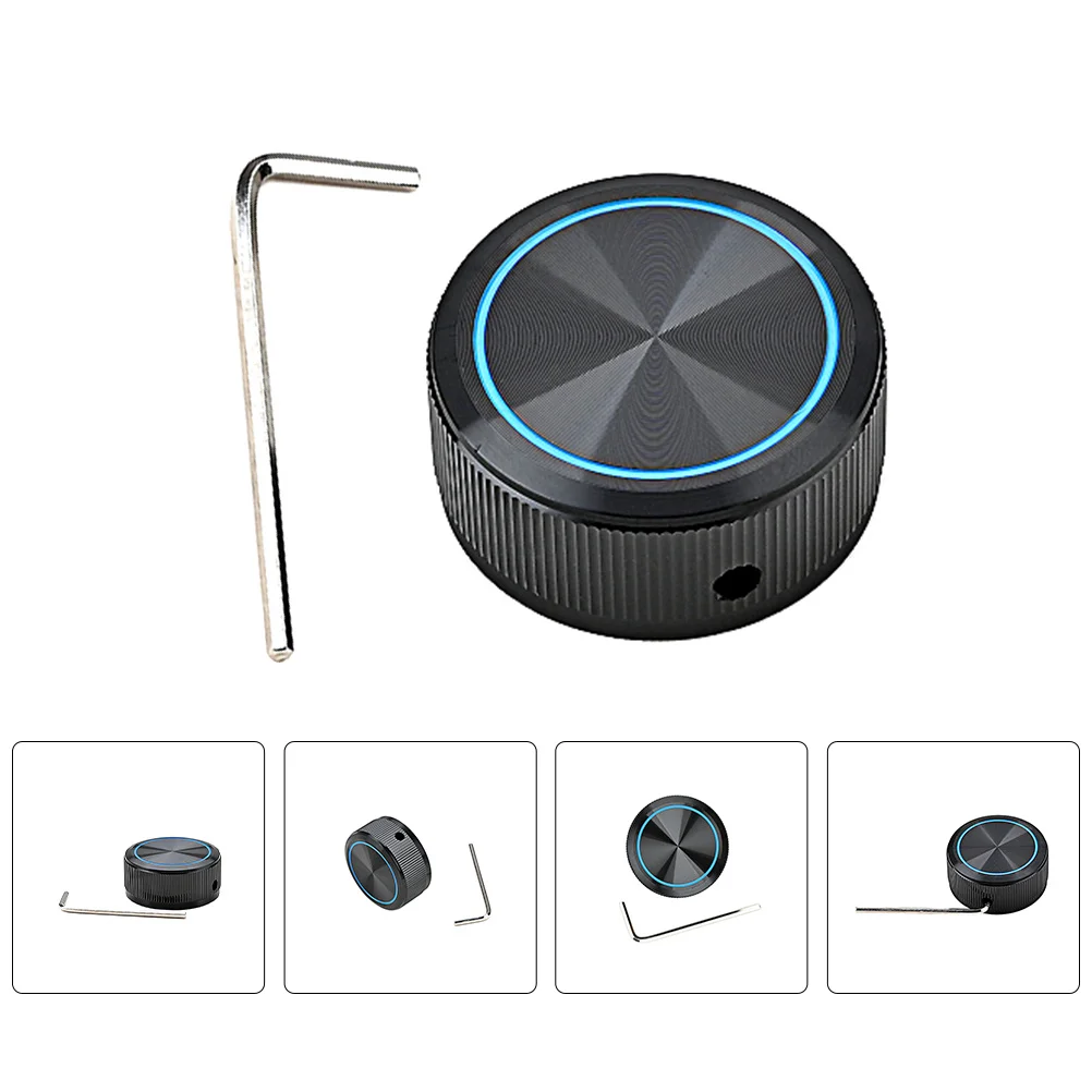 

Black Aluminum Guitar Knobs Knurled Finish Cnc Machined Durable Tone Volume Control Knobs Compatible Electric Guitar Bass Amp