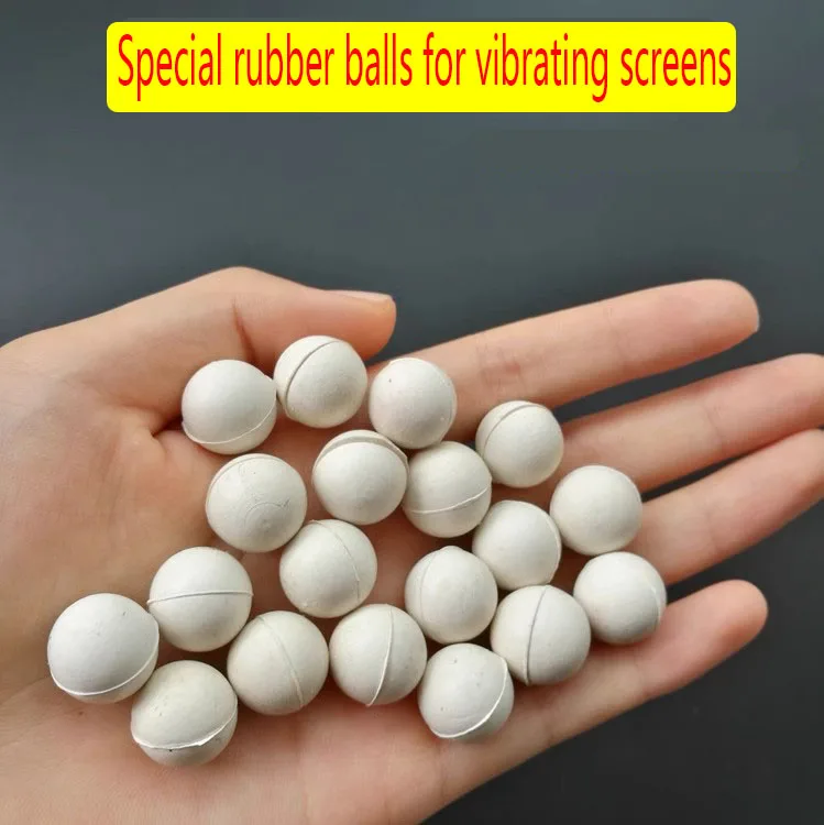 10pcs Rubber ball solid elastic ball vibrating screen universal wear-resistant cleaning tennis balls of different sizes