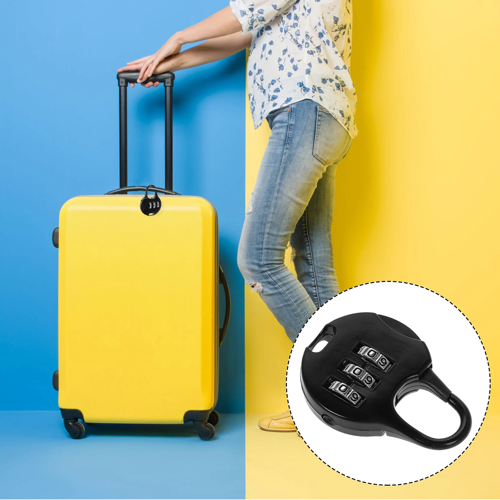 

with Digital Code Lock Combination Backpack Password Zinc Alloy Locks Anti Theft Travel