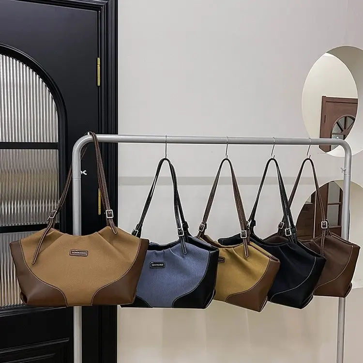 

2025 Autumn Winter Women's Large Capacity Tote Bag Vegan Leather Multi-way Shoulder Crossbody Purse Work Bag for Laptop Commute