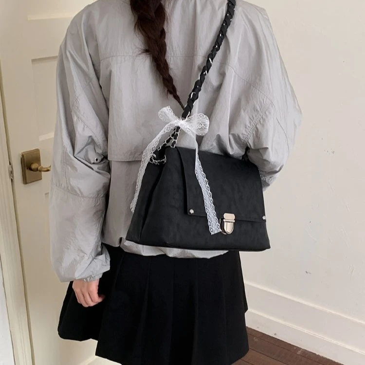 

Новая модная ретро-сумка через плечо 2026 года в корейском стиле, трендовая повседневная вместительная сумка-тоут, универсальная маленькая квадратная сумка