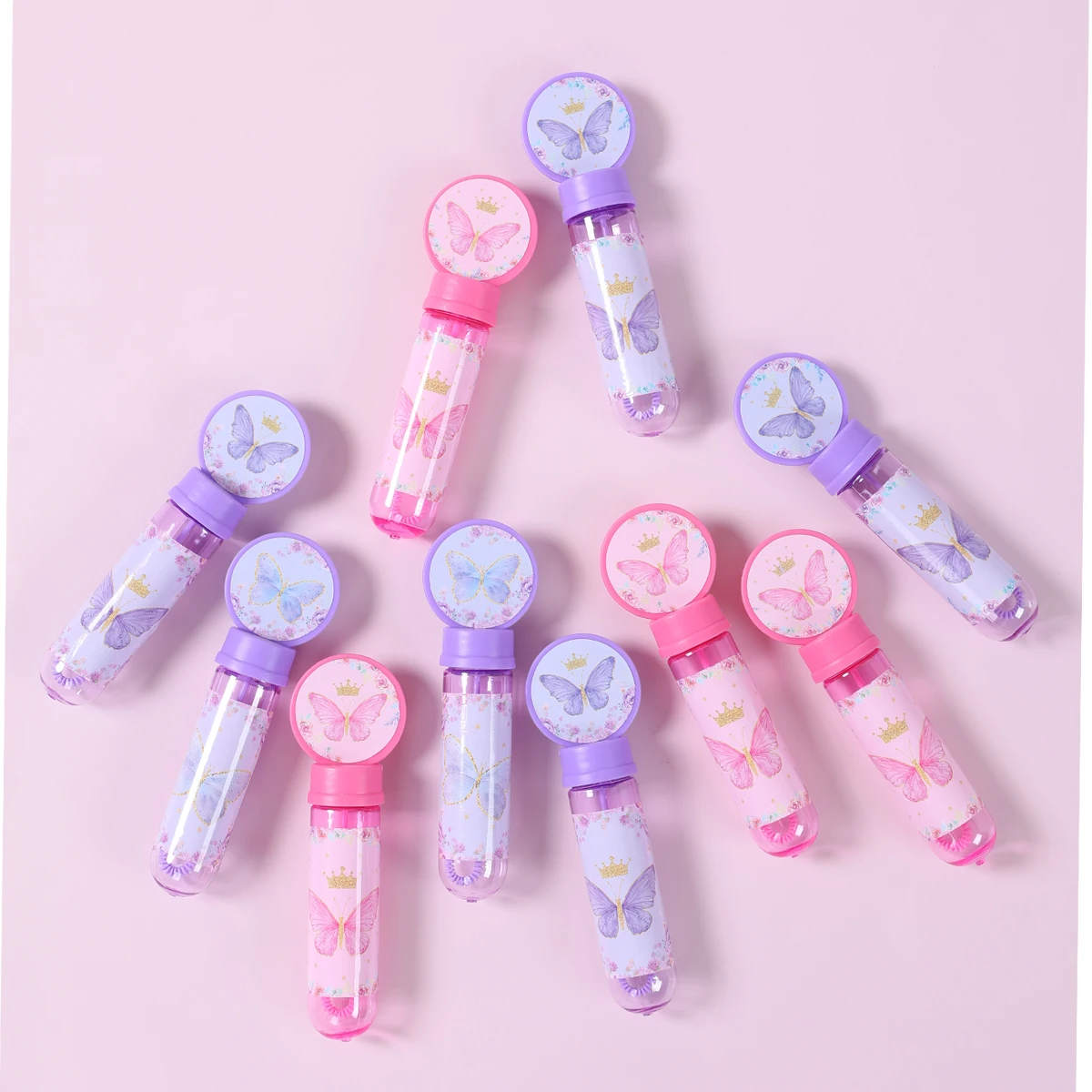 10 Uds. Tubos de burbujas de mariposa, botella de jabón, mariposa, decoración para fiesta de cumpleaños, suministros para fiesta de cumpleaños, boda, Baby Shower, juguete para niños