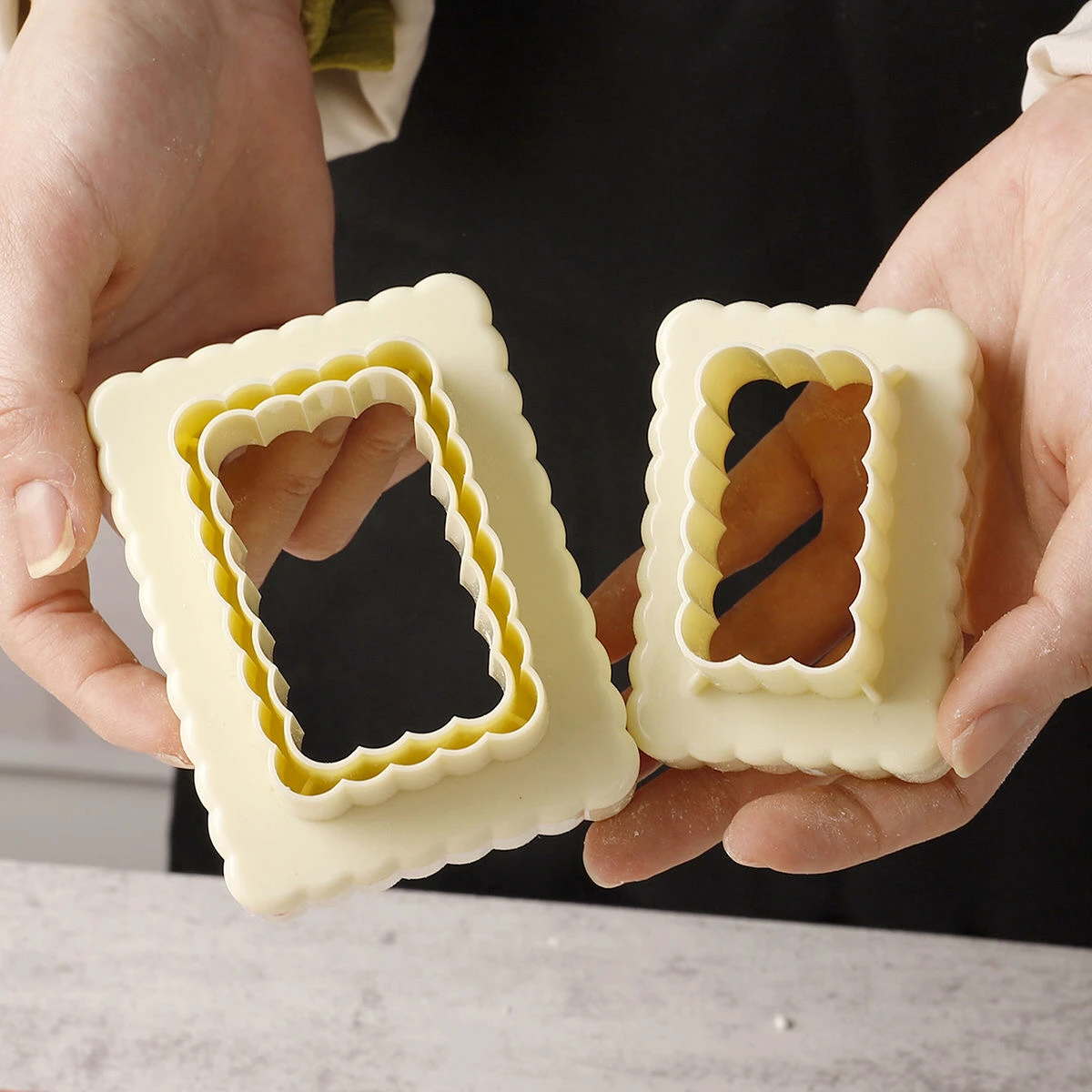 

Набор пластиковых форм для выпечки Food ade, прямоугольный резак для печенья для домашнего использования, 3 шт., комбинированный набор для выпечки торта «сделай сам», 3 шт.