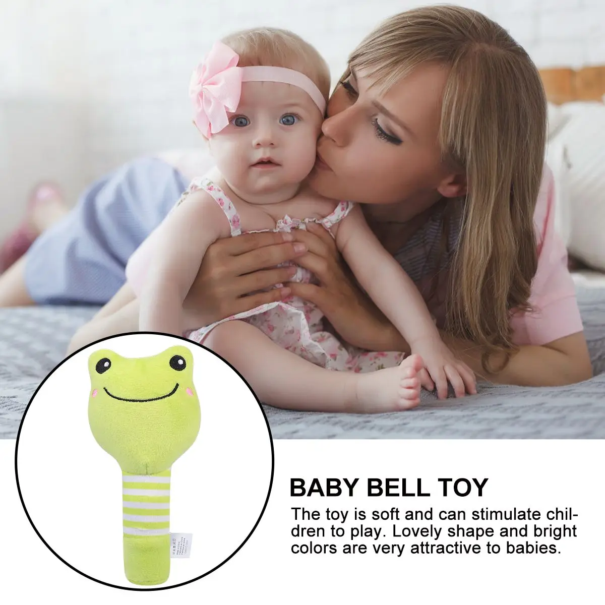 Juguetes sensoriales para bebés con manivela, palos colgantes para cuna, campanas educativas para niños