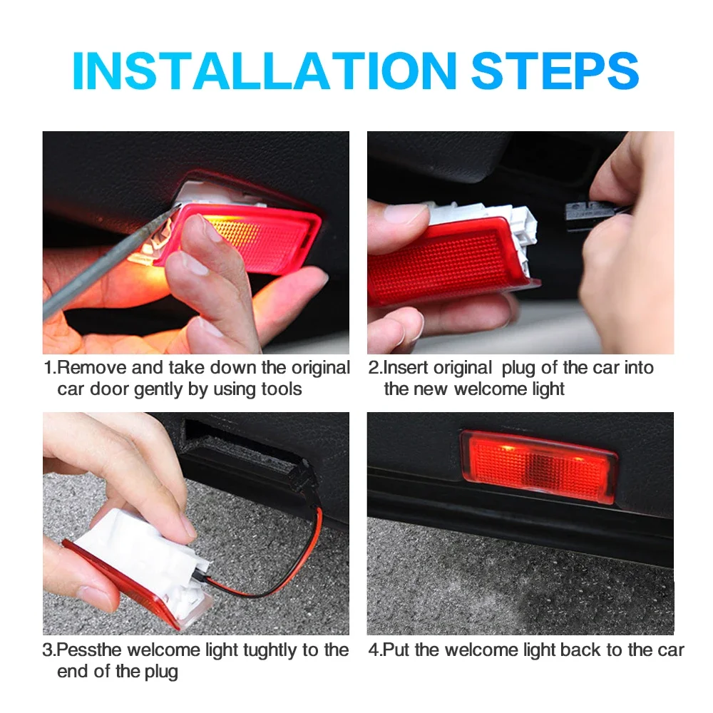 1PC 1LED Car Door Welcome Warning Light for Mercedes Benz W177 W246 W205 W212 W213 W166 W167 X166 H247 X156 X253 C253 X167 W464