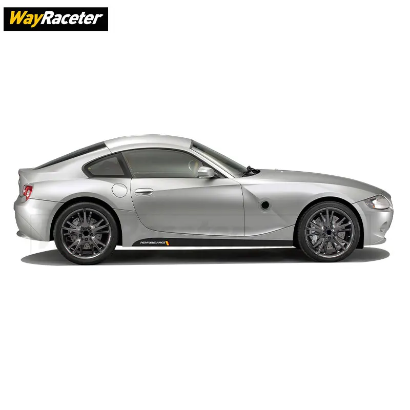 2 Pcs M Performance Decal Carbon Fiber Vinyl Door Side Stripe Skirt Sticker For BMW Z4 E85 E86 E89 2002-2016 Accessories