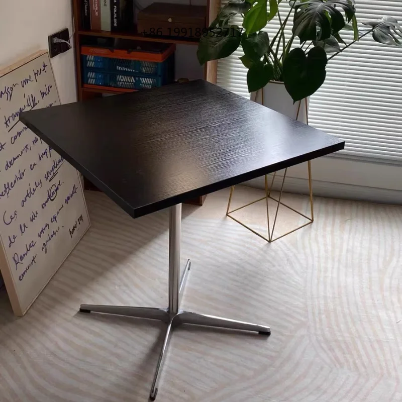 Nordic Commercial Coffee Tables Stainless Steel Home Furniture Small Space Dining Table Bauhaus Tavern Table for Coffee Milk Tea