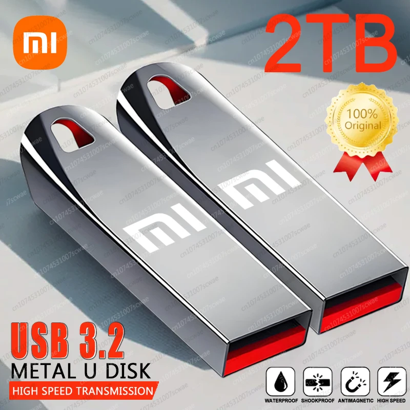 Xiaomi 2TB USB 3.2 メタルフラッシュドライブ高速ペンドライブ 2TB 512GB 1TB ポータブル USB ドライブ防水メモリア USB フラッシュ