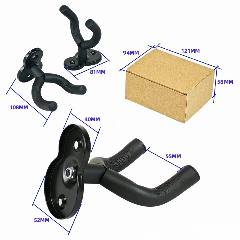 Heavy Duty Metal Guitar Wall Hanger Universal Wall Mount Holder Acoustic Electric Guitar Ukulele Gourd Instrument Storage Rack - view 2
