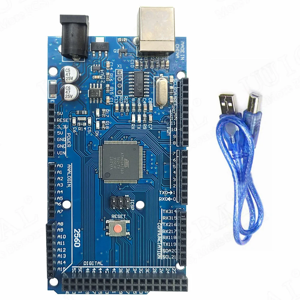 MEGA2560 R3 Development Board MCU Module for Arduino Module Improved Version with Connecting Cable CH340G ATMEGA2560-16AU