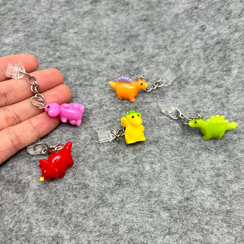 Schattige Praktische Mini Hars Dinosaurus Stofpluggen Voor Mobiele Telefoon, Tablets, Anti Stof Accessoires, Usb-C & Bliksem Poorten