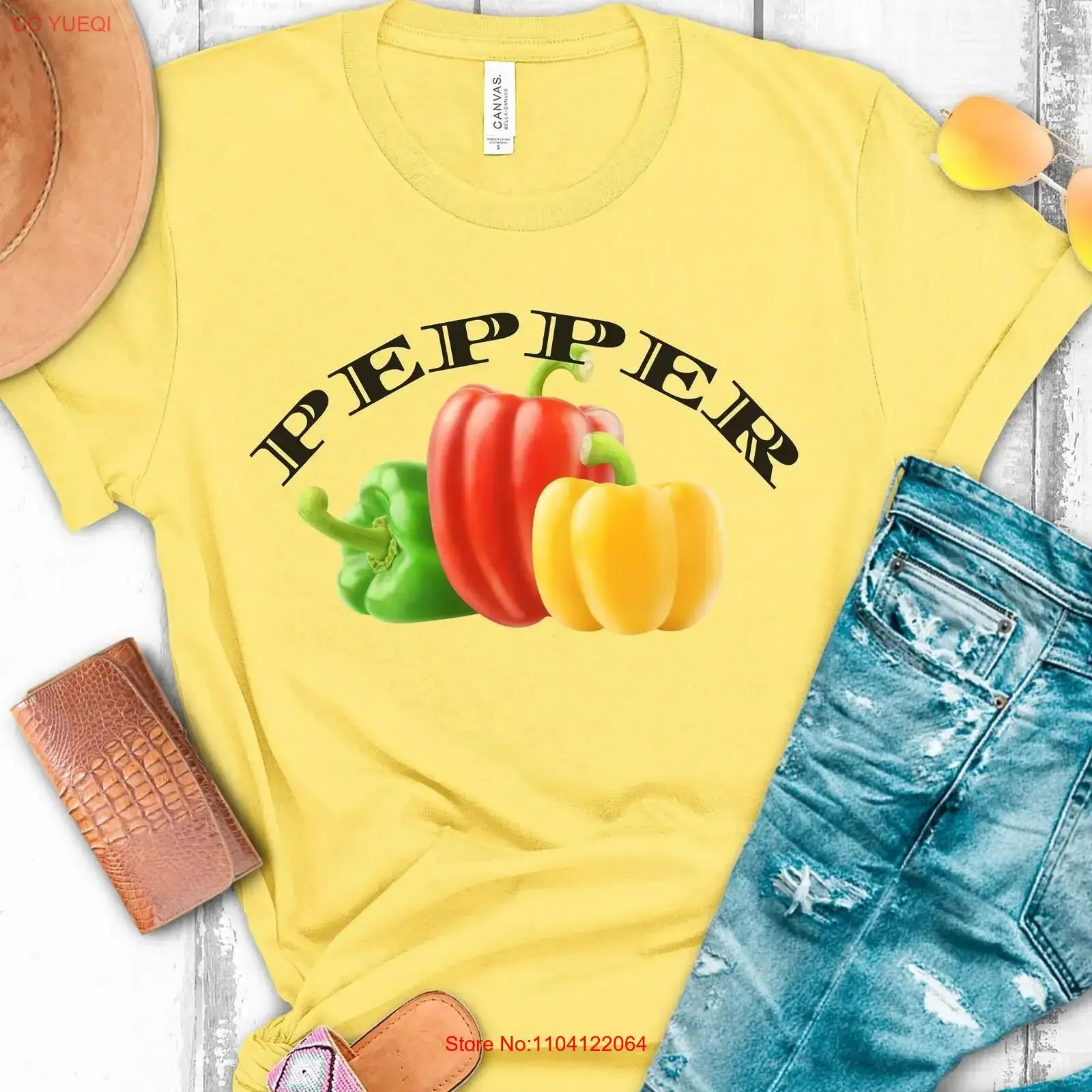 

Pepper T Shirt Vegetable tee themed Food lover apparel Foodie vintage Washed Soft Slightly Stretched Casual Versatile homme