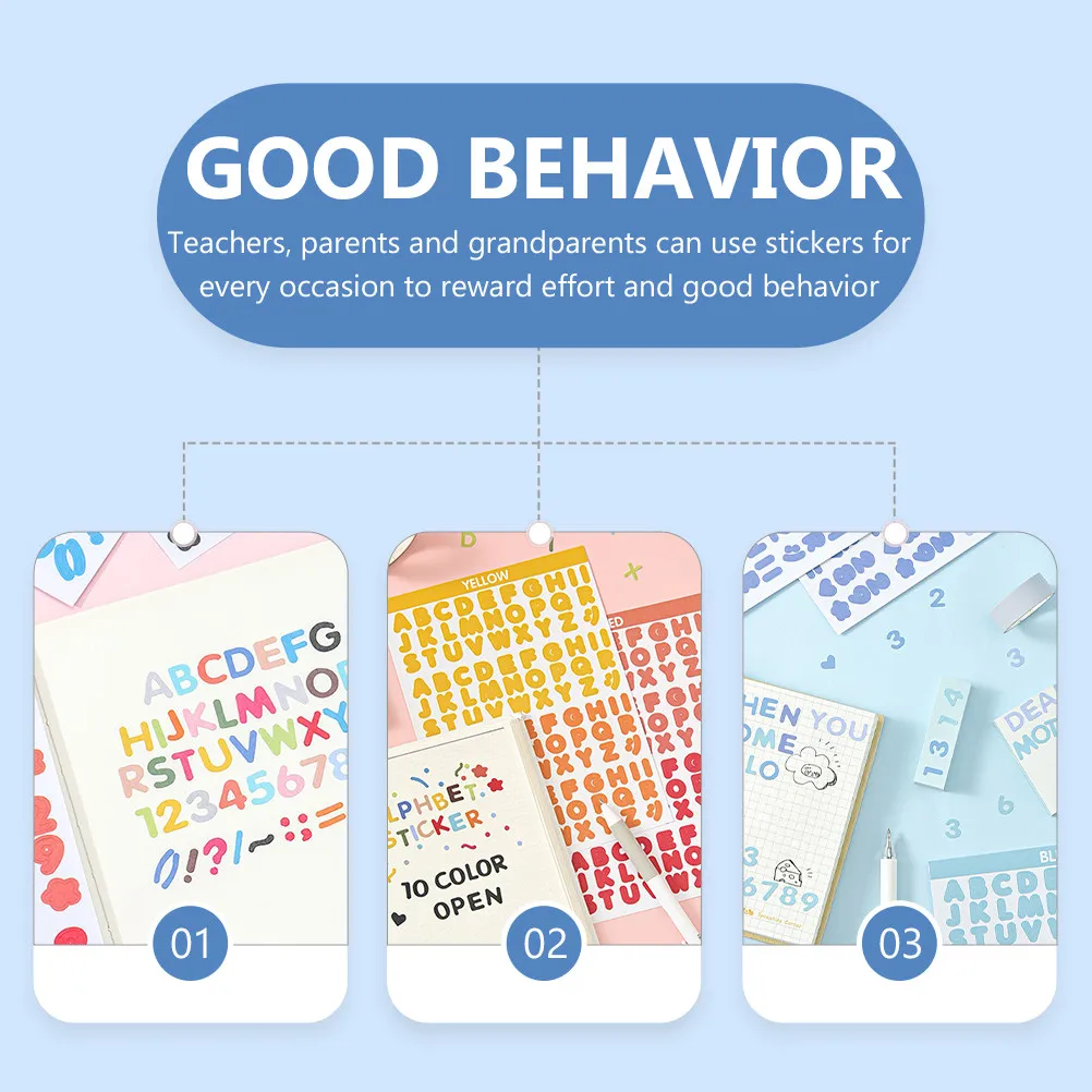 

16 Sheets High-Class Alphabet Number Stickers Clear Printing Easy Install Remove No Adhesive Needed Scrapbook Greeting Card Gift