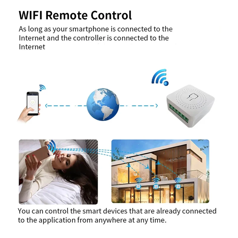 ABDJ-Tuya Wifi スマート スイッチ 16A リレー レシーバー ワイヤレス音声コントロールは Alexa と Google ホームで動作します