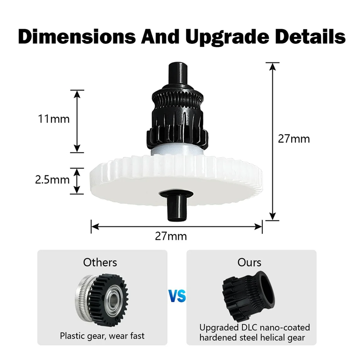 2026 جديد + مجموعة تروس الطارد محمل تروس محرك مزدوج ، جزء البثق Hotend رأس الطباعة للمغامر 5 متر/5 متر Pro