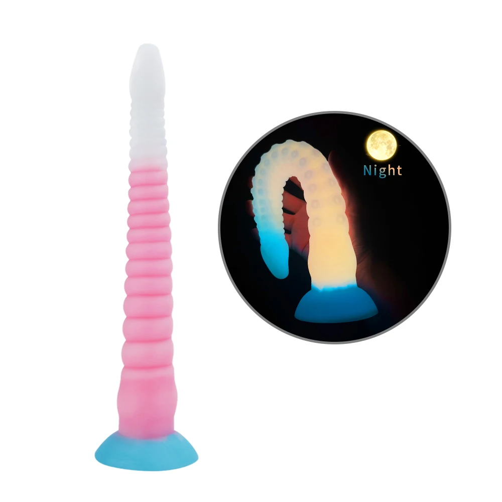 

Super Long Luminous Plug Anal Dildo Colourful Glowin Dragon Dildos for Women Soft Buttplug with Suction Cup Butt Plug Sex Toys