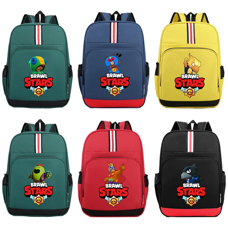 2024 New Cartoon Anime Game Figure Backpack Cute Leon Poco Crow Printed Shoulder Bag Student Large Capacity Storage Bags Gifts