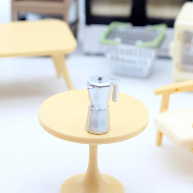Juego de cafetera modelo micro de cocina, juguete accesorio para casa de muñecas en miniatura, regalo Ideal para niñas