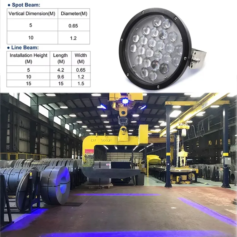 Luz de segurança para armazém no local de trabalho Toptree 9 polegadas 7 polegadas LED guindaste e luzes de segurança para caminhão elevador