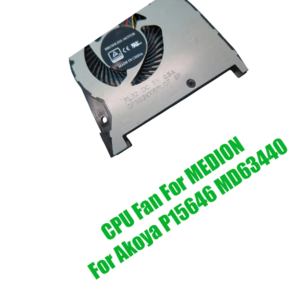 For MEDION For Akoya P15646 MD63440 DC5V 0.5A Replacement Laptop CPU Fan