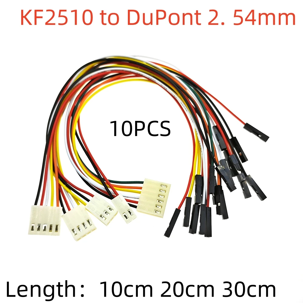 10pcs KF2510 2.54mm Pitch Single P Terminal Cable PCB Board Patch Wire Sensor Connection Cable