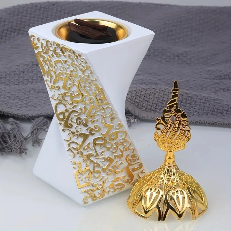 Resin Incense Burner Rotating Aroma Diffuser Sculpture Decor Art Figurine rvs vlaggenstok