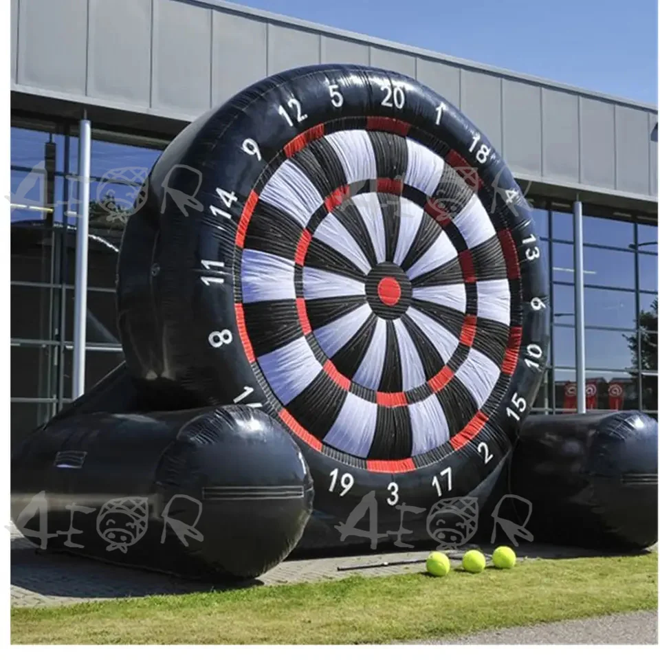 Komercyjna dmuchana gra w piłkę nożną z PVC, 3m, gigantyczna, na zewnątrz, dmuchana tarcza do piłki nożnej, dmuchane gry karnawałowe na imprezy