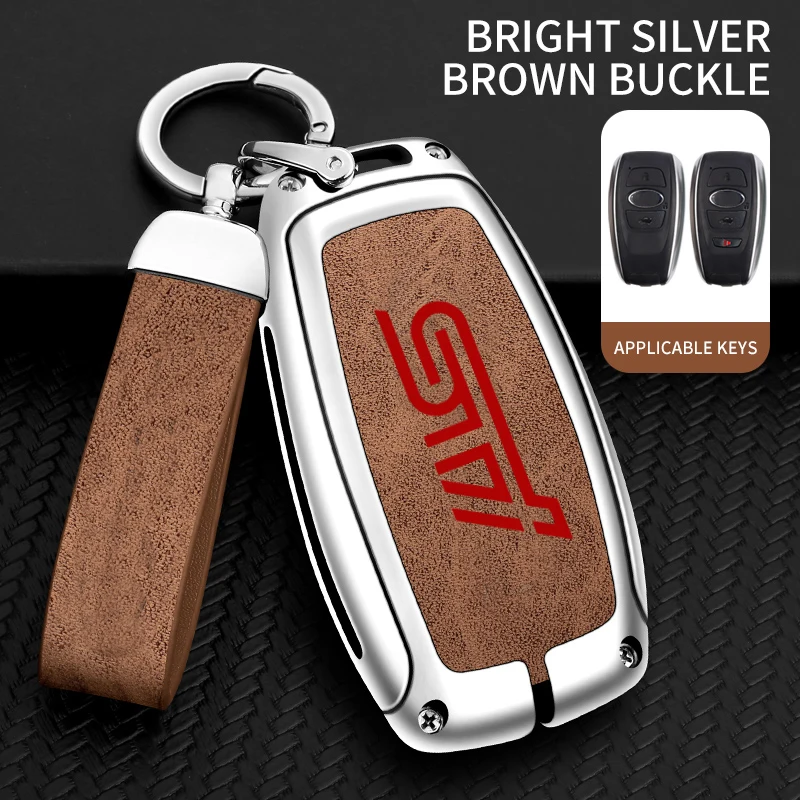 Car Zinc Alloy Key Case Bag For Subaru STI Brz Wrx Xv Ascent Forester Outback Impreza Legacy Car Key Metal Key Shell Accessories