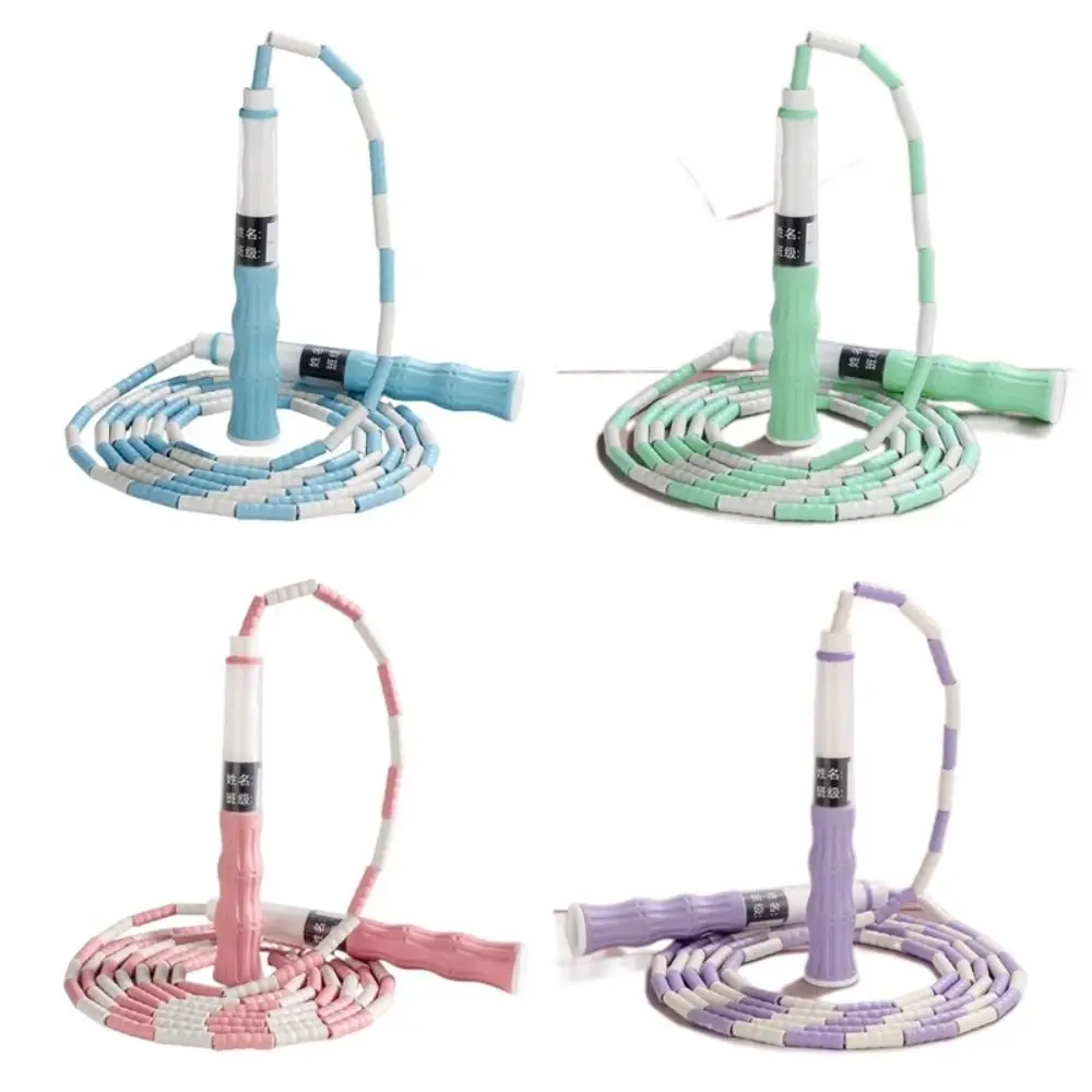 

Gym Equipment 2.5 M Segmented Fitness Jump Rope Adjustable Length Signable Soft Bead Skipping Rope Durable No Hurt Lose Weight