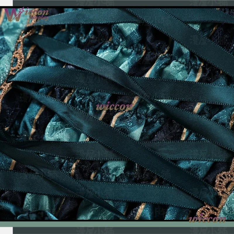 YesOk Genshin Impact Lynette Cafe in Soul Outfits أزياء تنكرية شعر مستعار لوليتا فستان بتصميم حالم أحذية شعر مستعار للنساء كرنفال الهالوين Uni #3