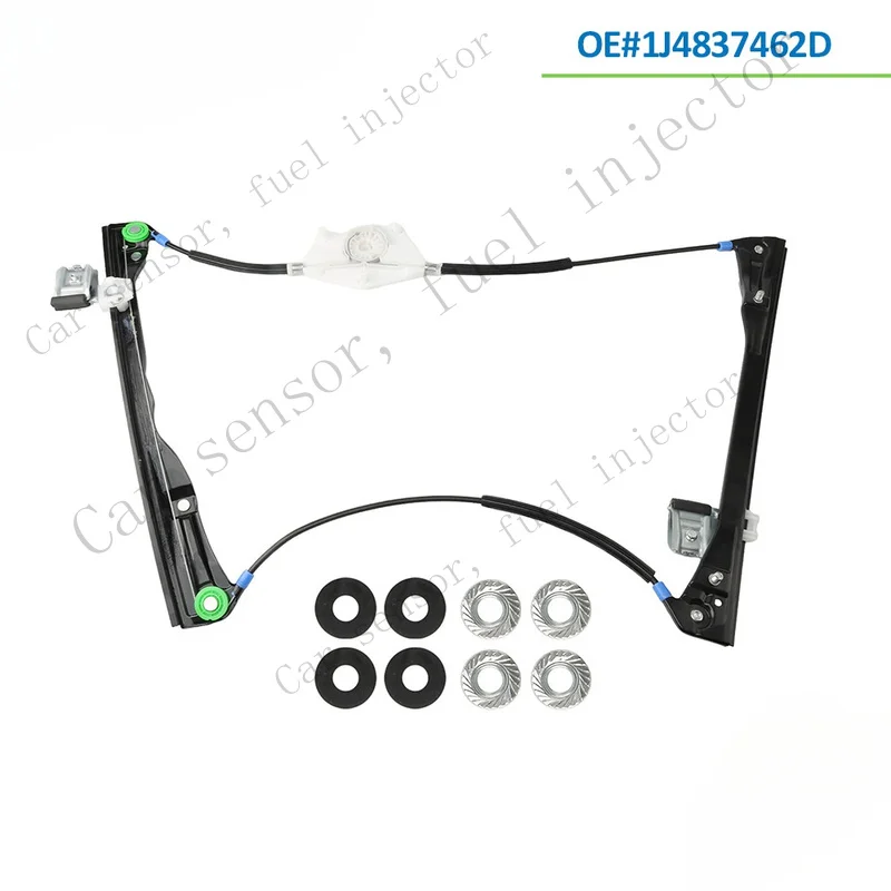 Q+ 1J4837462B Black For VOLKSWAGEN GOLF JETTA Right Window Regulator 1J4837730AA