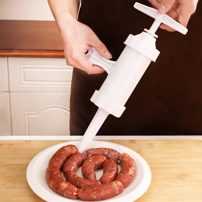 

Manual Sausage Meat Fillers Machine for Sausage Meat Stuffer Filler Hand Operated Sausage Machines Food Maker Funnel Nozzle Set