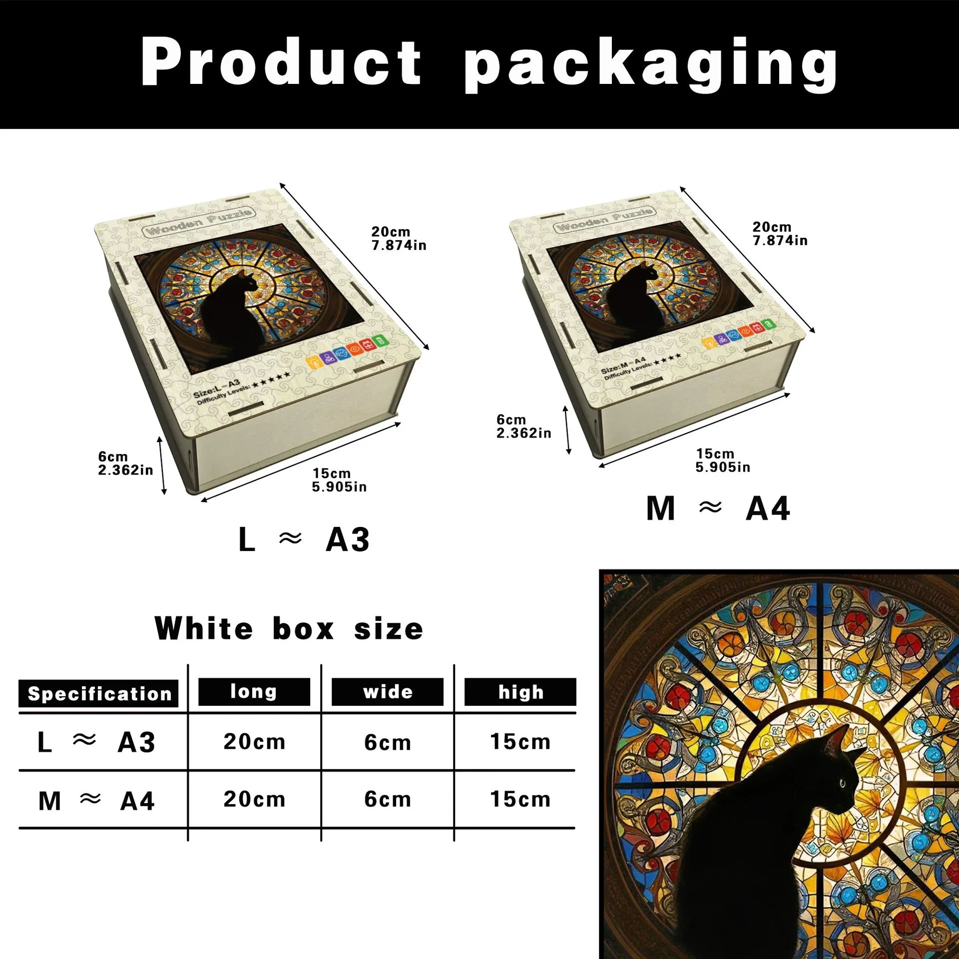 158/276pcs Cat Church Irregular Puzzle Wooden Jigsaw Puzzle Stress-Relieving Game Birthday Xmas Gifts for Cat Lovers Home Decor