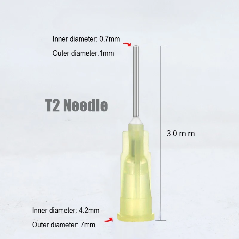 Adaptador de tubo de pegamento y aguja T1 T2 para dispensador de pegamento de pasta de soldadura, alcohol, herramientas de reparación de gotas 4