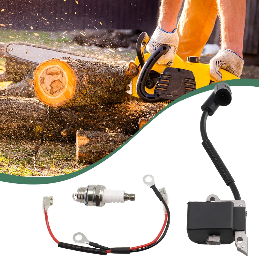 For Ignition Coil for Chainsaw Models 136 137 141 235 240 Replacement Part with Alloy and Plastic Construction