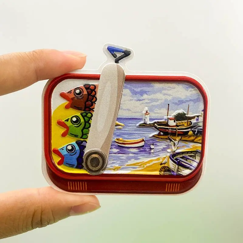 

Funny Sardine Can Creative Scenery Fridge Magnet Home Decoration Travel Souvenir for Best Friend