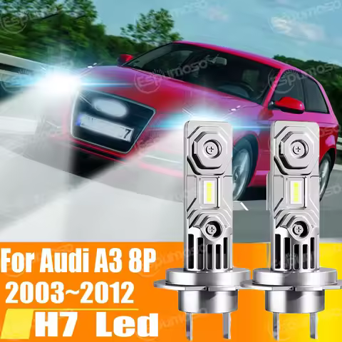 High Power H7 Led Headlight Canbus No Error H18 Car Bulb 6000K White Light Moto Diode Lamp 12v 55w For Audi A3 8P 2003~2012