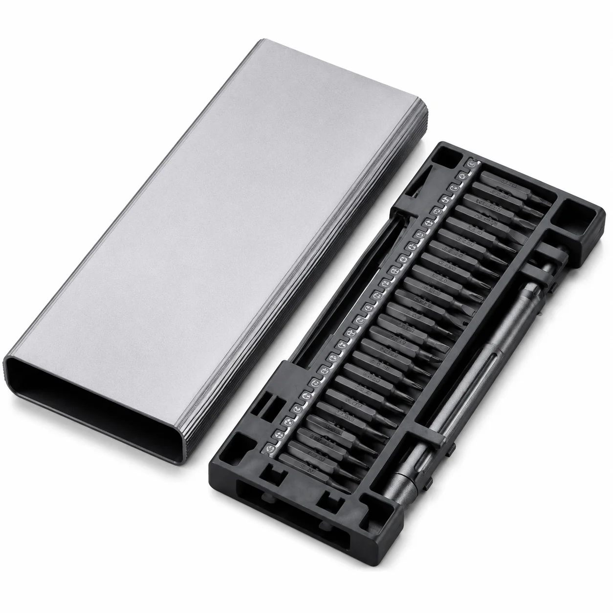 50 IN 1 Precision Screwdriver Set S2 Steel Bits Matte Gray Buckle Aluminum Case Mini Repair Tool Kit For MacBook iPhone PS5 Swit