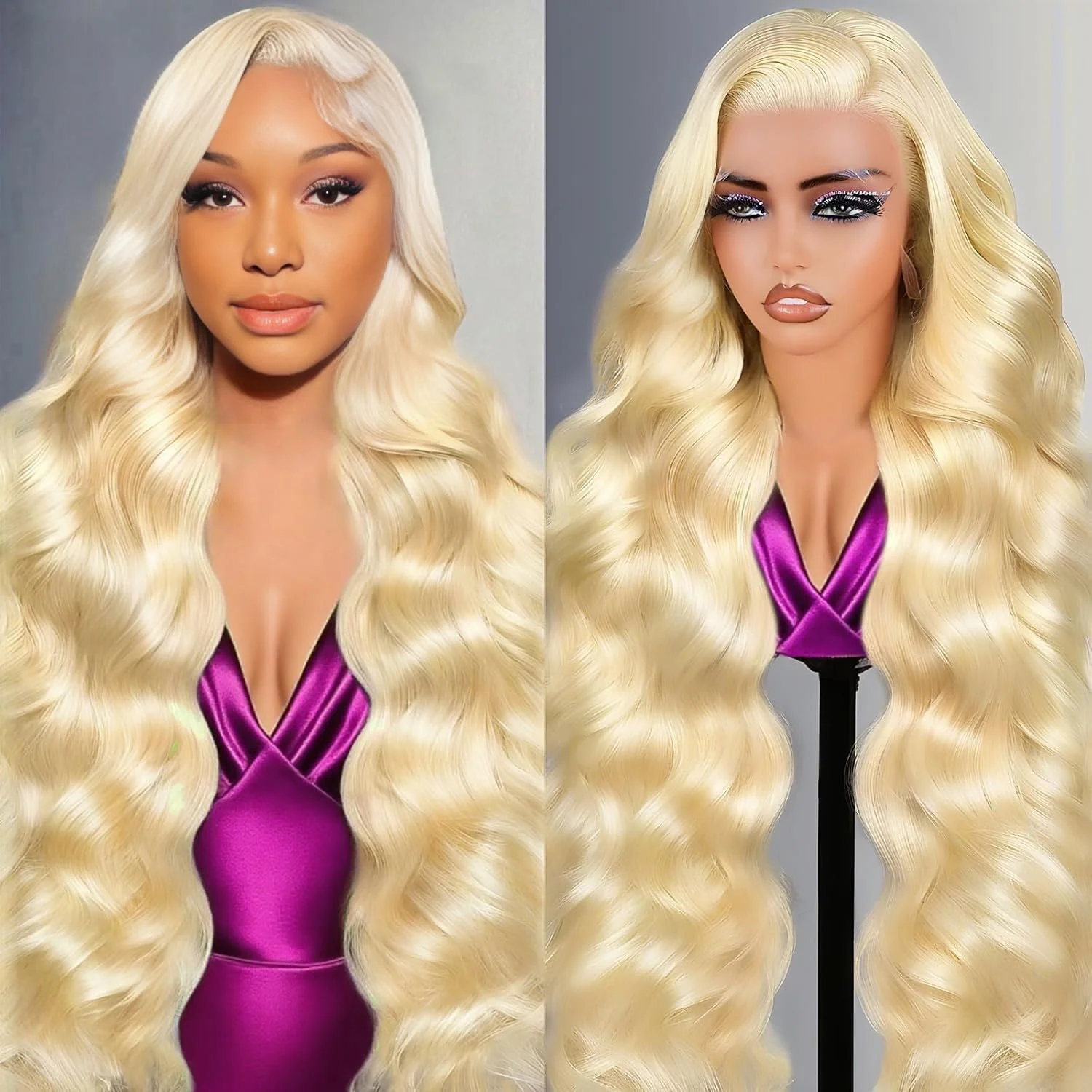 Perruques frontales en dentelle HD 13x4 blondes 613, perruques en dentelle HD 13x6 en cheveux humains, ondulées, densité 220%, cheveux brésiliens pour femmes noires
