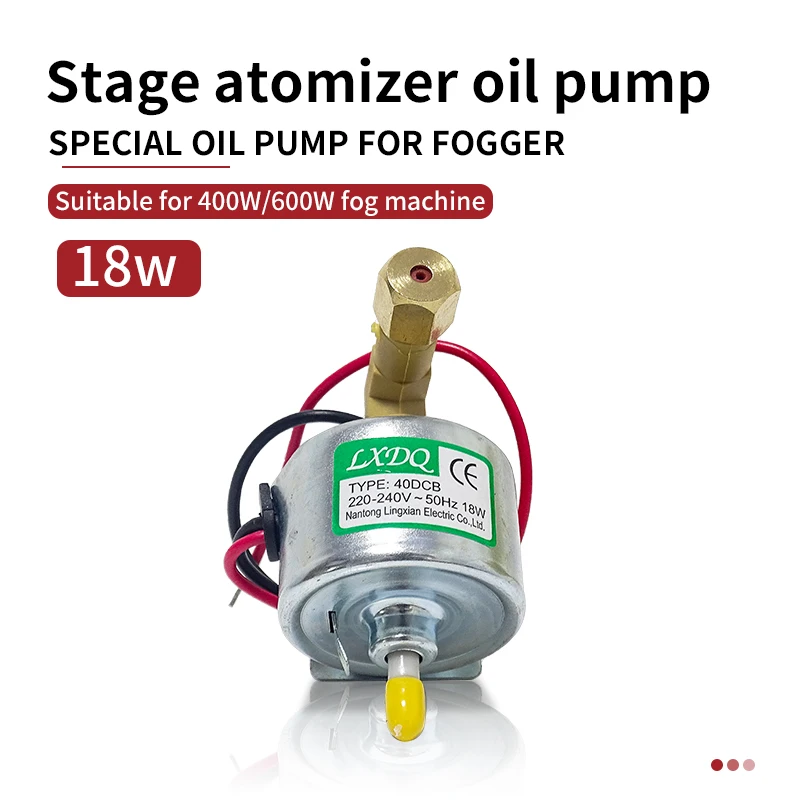 400W 600W 900W Akcesoria do maszyn do mgły Pompa ssąca 18w Pompa z tworzywa sztucznego Pompa elektromagnetyczna Maszyna do dymu
