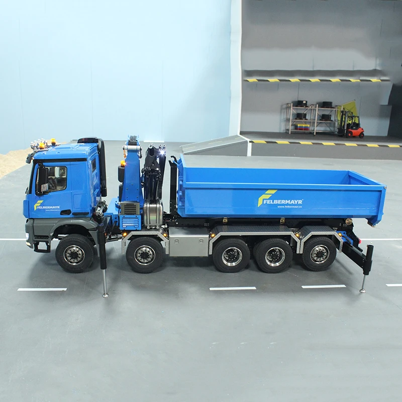 RC Trailer 1/14 10x10 Truck Mounted Crane Truck RTR Ro-Ro Engineering Vehicle Mechanical Model Toy Configuration Lighting Sound