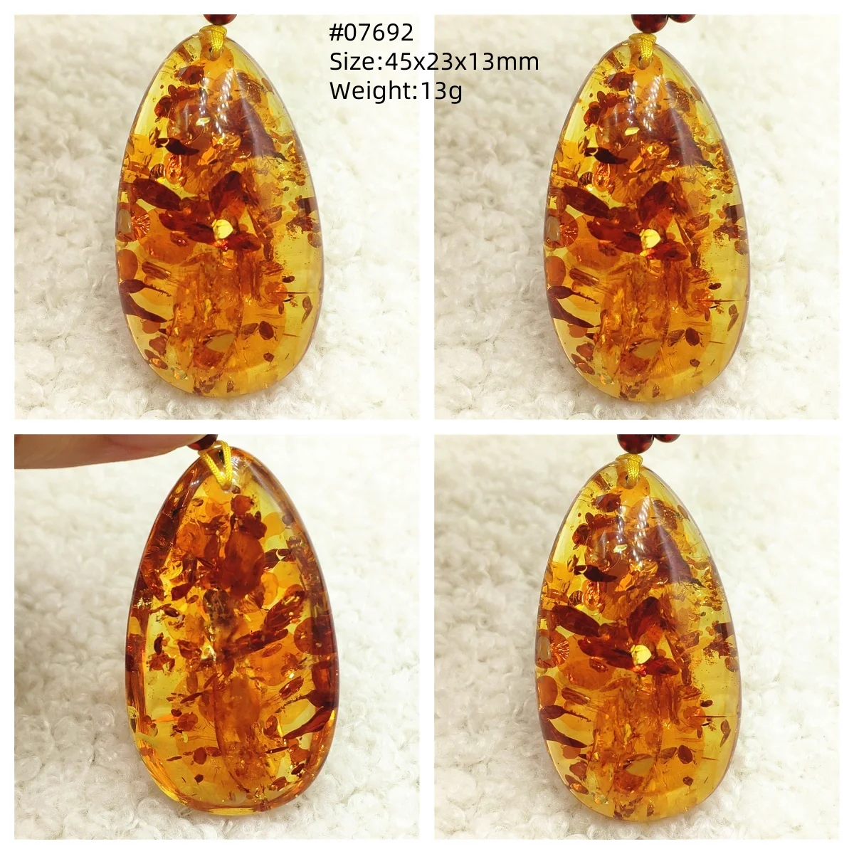 

Natural Piebald Amber Pendant Water Drop Round Beads Necklace Yellow Amber 43x25x13mm Gemstone Pendant Necklace Jewelry AAAAA